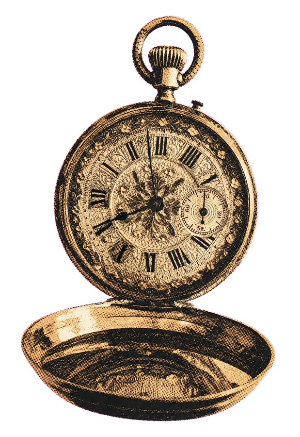 Historische Taschenuhr als Hinweis auf Uhren und Erbstücke